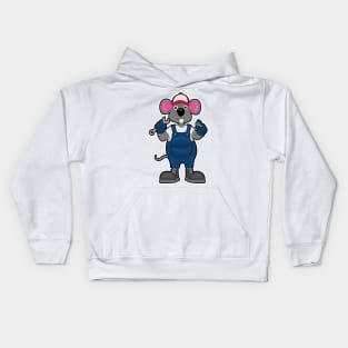 Mouse as Mechanic with Screw & Spanner Kids Hoodie